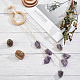 CRASPIRE Raw Stone Wind Chimes 7 Amethyst Stones Rough Crystals Wind Chimes Wall Hanging Ornament for Garden Home Decor Window Ornament HJEW-WH0021-29B-5