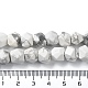 Natural Howlite Star Cut Round Beads Strands G-M418-C16-01-5
