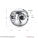 925 стерлингового серебра кубического циркония европейские шарики STER-BB16502-3