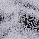 Mgb松野ガラスビーズ  日本製シードビーズ  15/0つの透明な霜の色のガラスの丸い穴のシードビーズ  透明  1.5x1mm  穴：0.5mm  約5400個/20g X-SEED-Q033-1.5mm-4MA-2