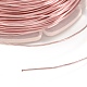 ラウンド銅クラフトワイヤー  ジュエリー作りのための  長持ちメッキ  ピンク  24ゲージ  0.5mm  約39.37フィート（12m）/ロール。 CWIR-C001-01B-08-3