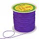 編み込みナイロン糸  ビーズジュエリー作りのための中国結びコードビーズコード  暗紫色  0.5mm  約150ヤード/ロール NWIR-R006-0.5mm-676-3