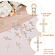 SUPERFINDINGS 48Pcs 3 Colors Alloy Cross Pendants with Rhinestone Cross Pattern Pendant Charms for Necklace Earrings Bracelet Jewelry Making Hole: 1.8mm FIND-FH0007-72-4