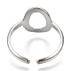 304 anillos de puño ovalados huecos de acero inoxidable RJEW-N038-120P-4