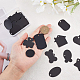 BENECREAT 20Pcs 10 Style Aluminum Stamping Blanks Tags Black Rectangle/Flat Round/Oval/Star/Heart Dog Tags with Hole for Necklace Bracelet ALUM-BC0001-71-3