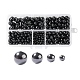 340Pcs 4 Sizes Natural Black Tourmaline Beads G-LS0001-25-1