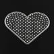 Coeur abc panneaux perforés en plastique utilisés pour les perles à repasser 5x5mm diy DIY-Q009-14-1