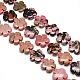 Natural Rhodonite Flower Beads Strands G-L241A-08-1