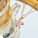Ожерелья с подвеской в виде цветка сливы из латуни с кубическим цирконием для женщин FS-WG57E4E-01-1