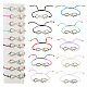 10Pcs 10 Color Alloy Infinity with Hope Link Bracelets Set for Men Women BJEW-TAC0008-02-1