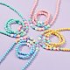 Set di gioielli elasticizzati per collana e bracciale con perline per bambini SJEW-JS01198-2