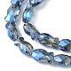 Transparentes perles de verre de galvanoplastie brins EGLA-F157-FR05-4