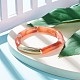 Imitation Gemstone Acrylic Curved Tube Beaded Stretch Bracelet BJEW-JB07981-03-2