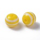Perles rondes rayées en résine RESI-R158-12mm-01-2