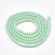 Chapelets de perles en verre opaque de couleur unie X-GLAA-S178-12B-10-2