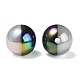 Placcatura uv perline acriliche opache iridescenti arcobaleno X-OACR-C007-01G-3