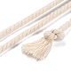 綿糸コード  3プライ  ジュエリー作りのための  アンティークホワイト  5~5.8mm  109.4ヤード（100m）/バンドル OCOR-C001-02G-3