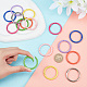 PandaHall Elite 16Pcs 8 Colors Spray Painted Alloy Spring Gate Rings FIND-PH0009-67-3