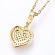 304 Stainless Steel Pendant Necklaces NJEW-H486-24G-2