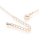 Brass Cubic Zirconia Pendant Necklaces NJEW-T002-01G-4