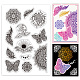 PH PandaHall Butterfly Clear Stamps Mandala Stamp Leaf Silicone Stamps Flower Rubber Stamps Transparent Seal Stamps for DIY Photo Albums Holiday Cards Scrapbooking Gift Tags and Other Craft Projects DIY-WH0448-0422-1