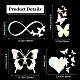 GORGECRAFT 8 Sheets Vinyl Butterfly Car Decals Colorful Laser Reflective Car Bumper Sticker Butterfly Infinity Butterflies Heart Love Butterfly Wing Decals for SUV Truck Motorcycle Doors Walls Laptop STIC-GF0001-05B-2