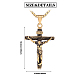 Cross Pendant Necklace with Jesus Crucifix Religious Necklace Sacrosanct Charm Neck Chain Jewelry Gift for Birthday Easter Thanksgiving Day JN1109C-5