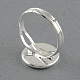 Adjustable Brass Pad Ring Settings MAK-S016-14mm-JN001S-2