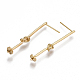 Brass Stud Earring Findings X-KK-T038-237G-2