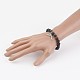 Natürliche Lava Rock Perlen Stretch Armbänder X-BJEW-JB02712-3