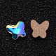 Facetas mariposa k9 vidrio rhinestone cabujones EGLA-O007-04A-2