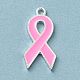 Pendentifs en alliage d'émail sur le thème du ruban de sensibilisation rose contre le cancer du sein ENAM-A147-01L-1