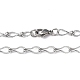 201 Stainless Steel Teardrop Link Chain Necklace for Men Women NJEW-I122-03P-2