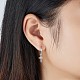 Boucles d'oreilles créoles en argent sterling plaqué rhodium Shegrace 925 JE608A-2