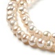 Fili di perle di perle d'acqua dolce coltivate naturali PEAR-L033-04-01-2
