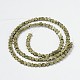 Fili di perline naturali a forma di serpentino / pizzo verde G-M201-08-4mm-2
