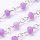 Handmade Faceted Jade Rondelle Beads Decorative Chains for Necklaces Bracelets Making CHC-L026-07-1