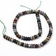 Frosted Natural Indian Agate Rondelle Bead Strands G-L379-06-8x5mm-2