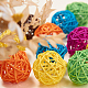 GORGECRAFT 24pcs 6 Colors Wicker Rattan Ball 2 Inch Orbs Vase Fillers for Craft Decorative Balls for Bowls Party Wedding Table Decoration Baby Shower Aromatherapy Accessories AJEW-GF0001-10-2