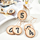 Natural Wood Hanging Pendant Decorations HJEW-WH0021-12-4