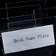 BENECREAT 12PCS Acrylic Name Plates for Desks with Protective Film AJEW-WH0033-14A-5