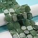 Verde naturale quarzo fragola fili di perline G-Z043-A05-01-2