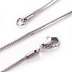 304 Stainless Steel Snake Chain Necklaces NJEW-F265-C-P-2