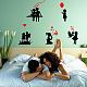 SUPERDANT Banksy Valentine's Day Wall Stickers Love Heart Balloon Wall Decals Banksy Inspired Decor There Is Always Hope Valentines Decals for Valentine's Day Bedroom Living Room Home Wall Decoration DIY-WH0228-550-4