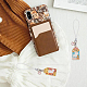 12 Uds 6 estilos estilo japonés esmalte omamori bendición decoración teléfono encantos correa HJEW-PH01770-4