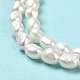 Fili di perle di perle d'acqua dolce coltivate naturali PEAR-E016-110-4