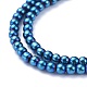 Chapelets de perles en verre électroplaqué EGLA-K014-A-FP04-4