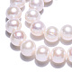 Fili di perle di perle d'acqua dolce coltivate naturali PEAR-N016-09C-5