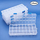 Pandahall 4 шт. органайзер для хранения пластиковые ящики прямоугольные контейнеры для бус белые пластиковые ящики для контейнеров для хранения ювелирных изделий 21.8x11x3 см CON-BC0001-04-4