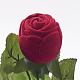 Scatole per anelli per dito in velluto con fiori di rosa per confezioni regalo VBOX-J001-02-2